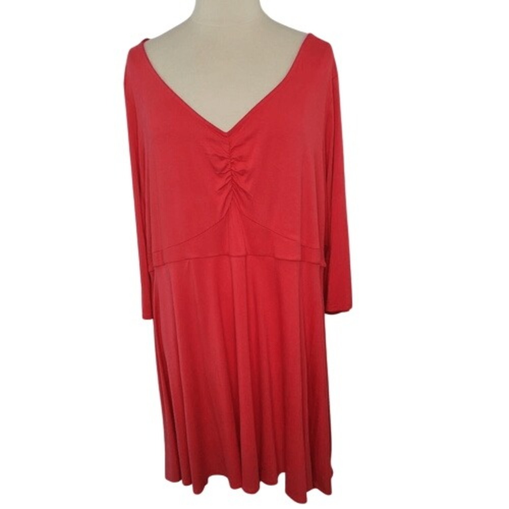Torrid Pink 3/4 Sleeve Sweetheart‎ Knit Skater Dress